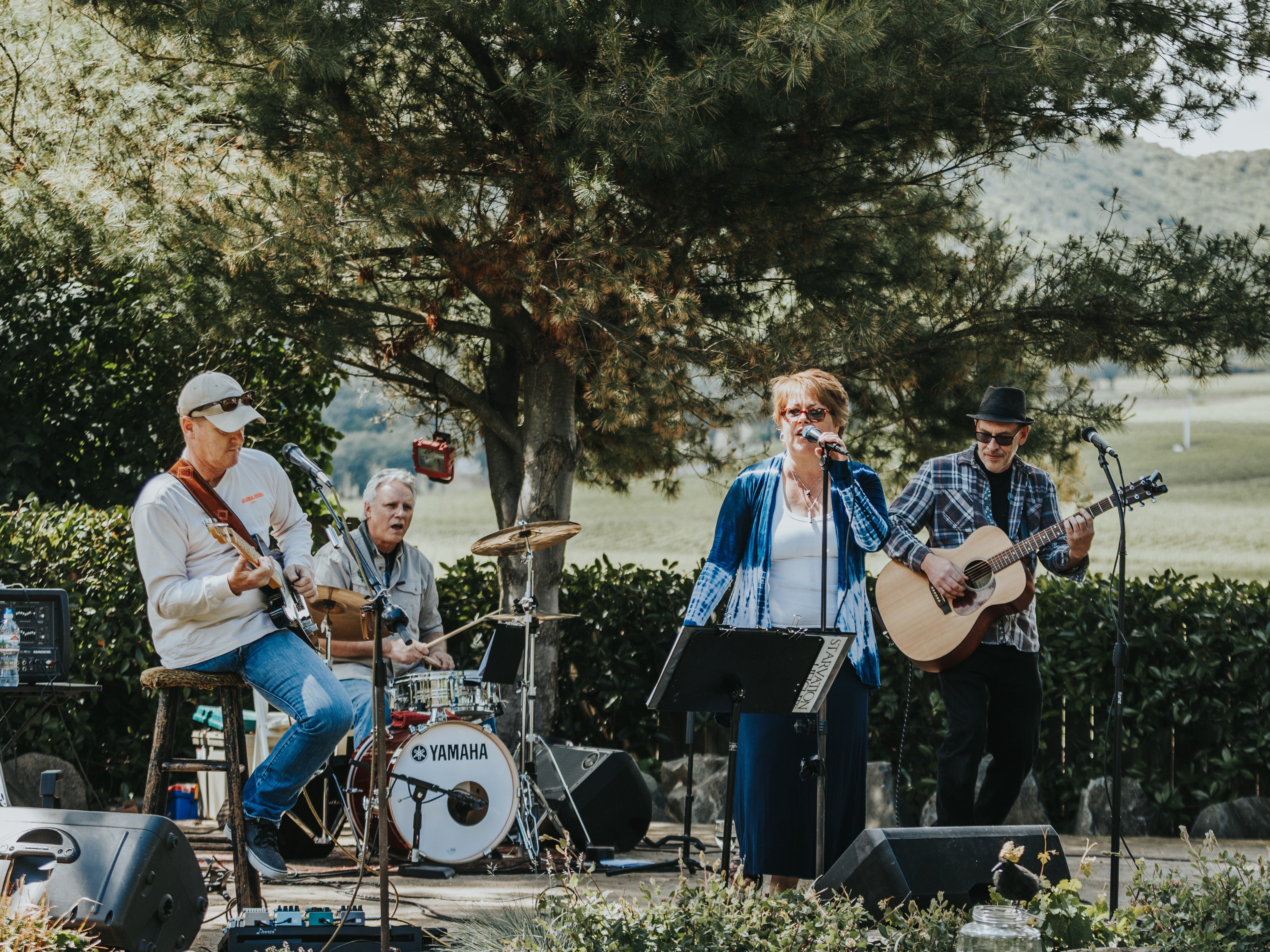 Band plays outside