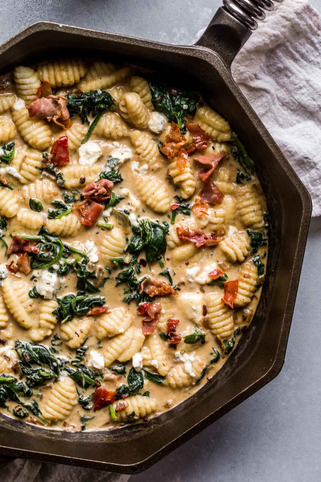 Gnocchi with Blue Cheese and Crispy Prosciutto
