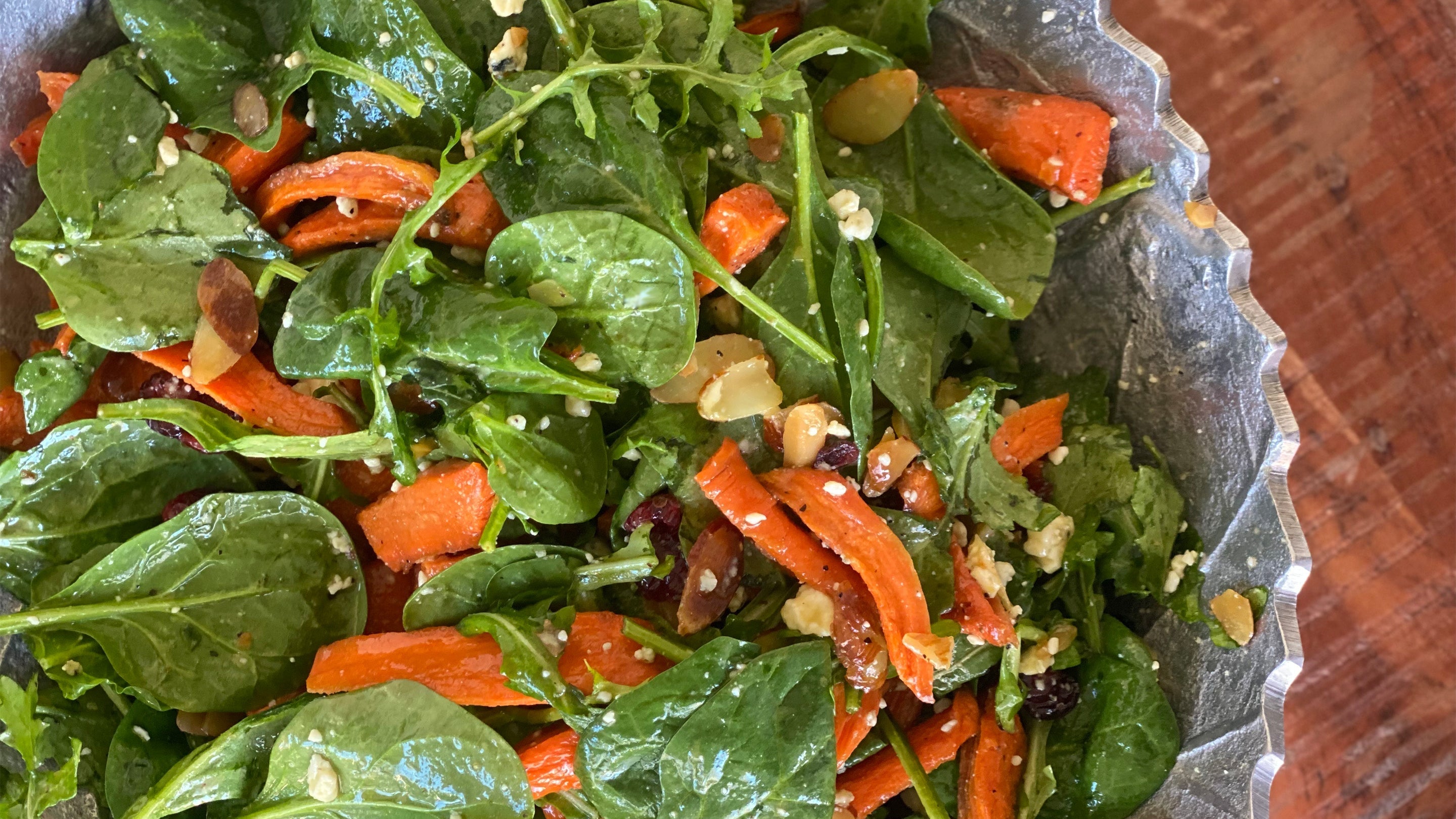 Roasted Carrot & Arugula Salad